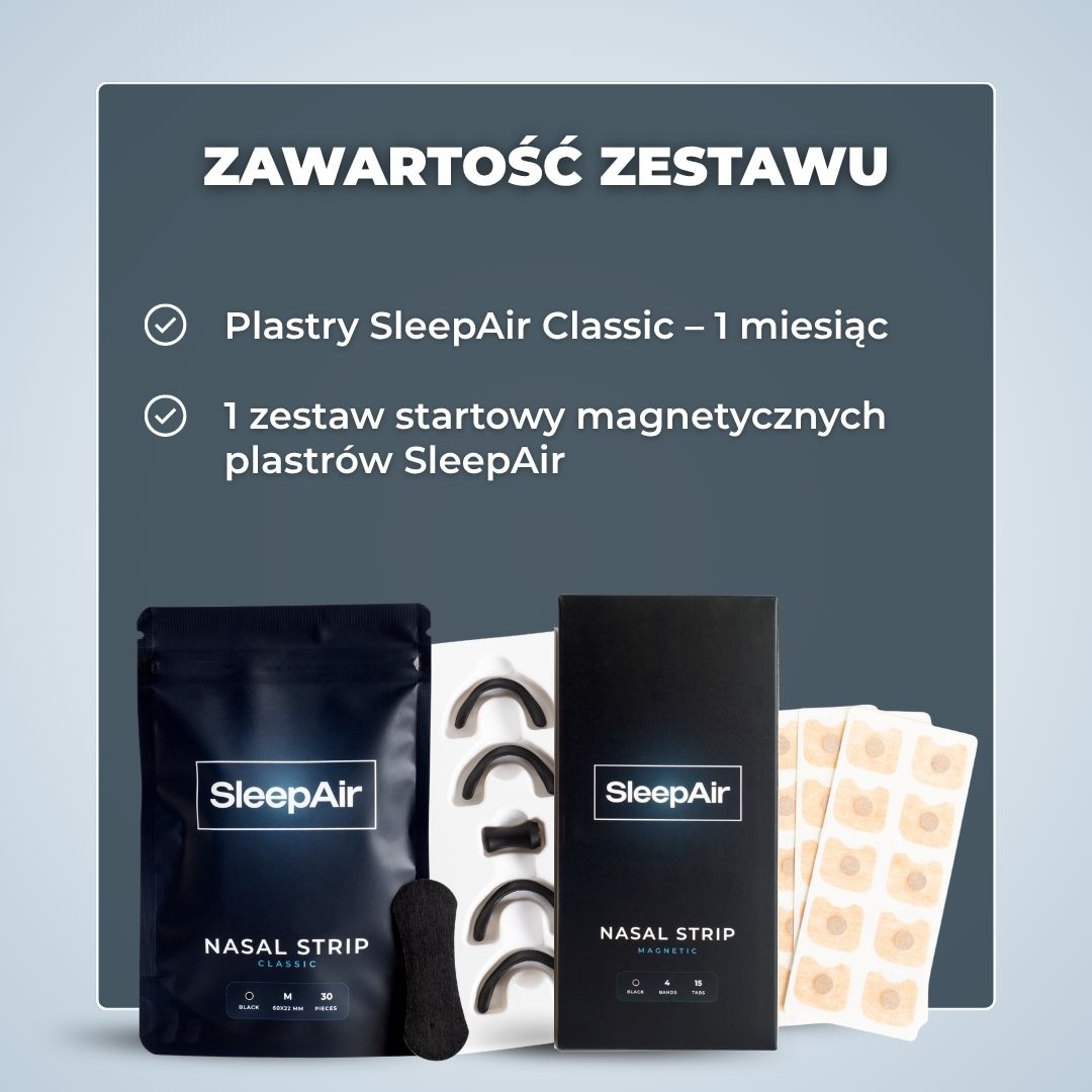 SleepAir Zestaw startowy plastrów na nos