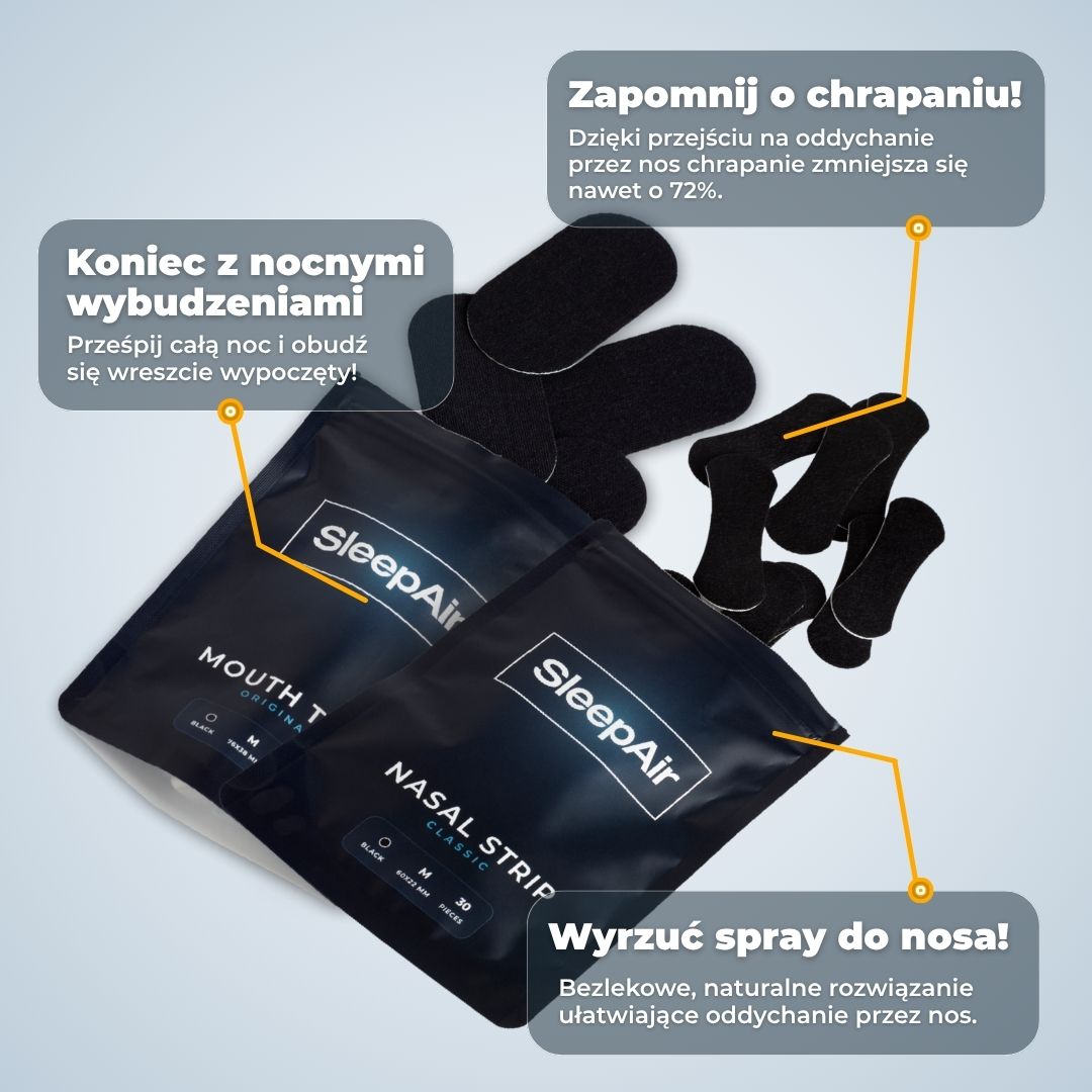 SleepAir Plastry na usta i nos