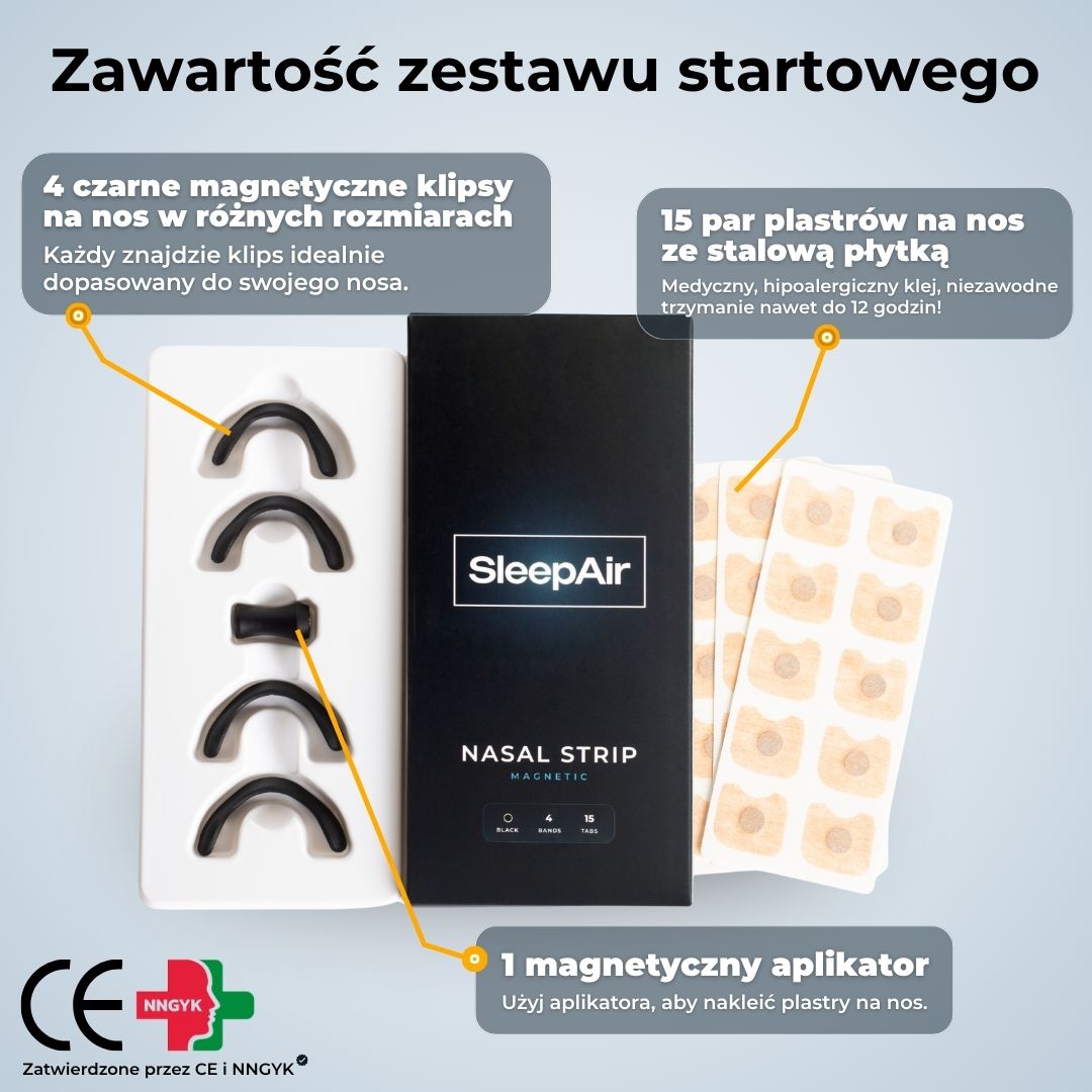 SleepAir Magnetyczne plastry na nos - Zestaw startowy
